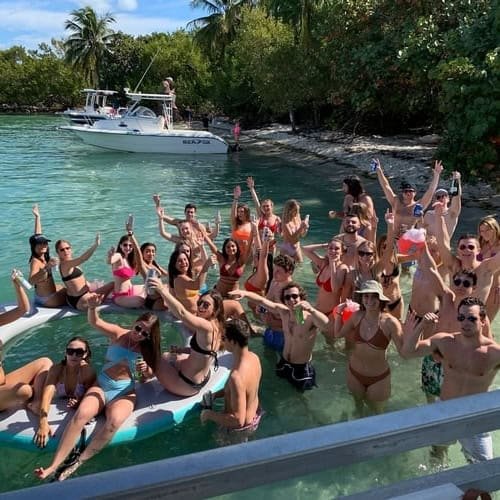 A Miami party cruise scene