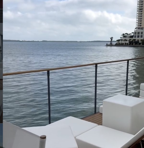 View of Biscayne Bay from a vessel deck