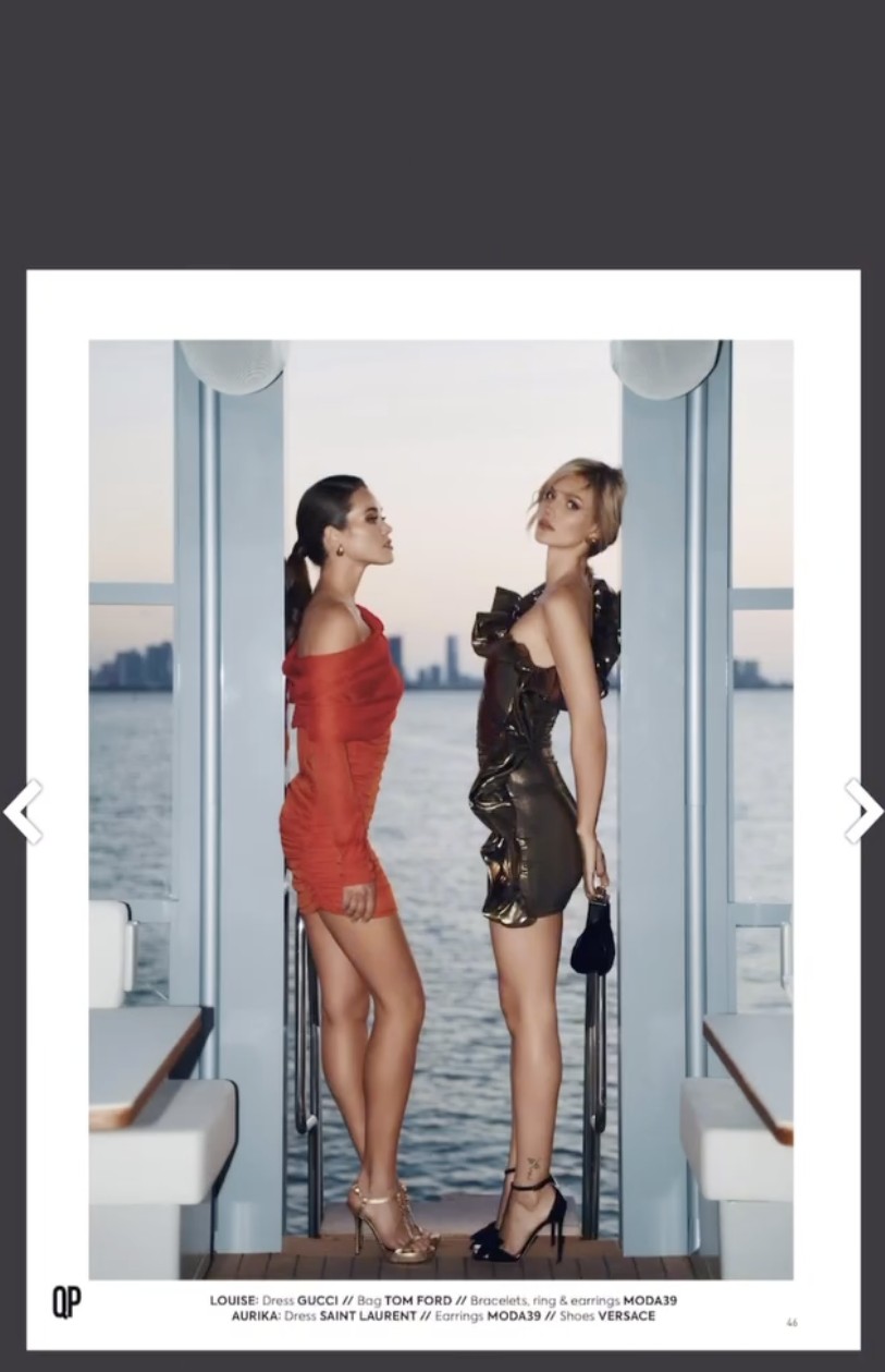 Fashion photoshoot on XOXO Miami floating lounge